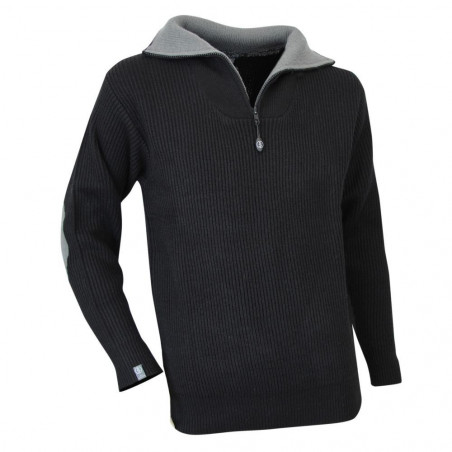 Pull col zippe homme