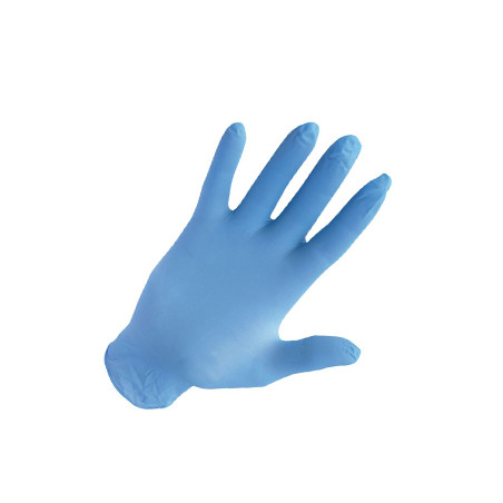 Boîte de 100 gants Nitrile courts bleus